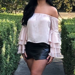 Blush off the shoulder top